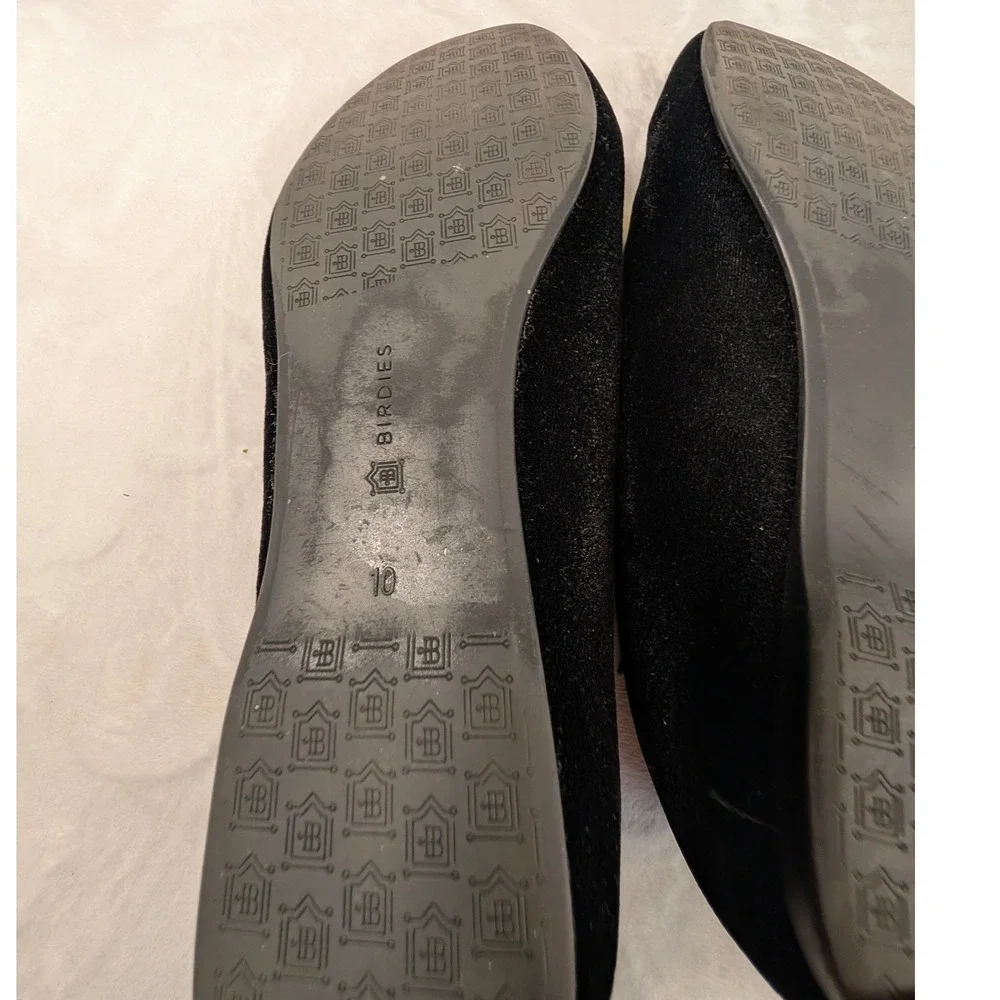 Birdies The Starling Black Velvet Loafers Womens 10 Holiday Fall Flats